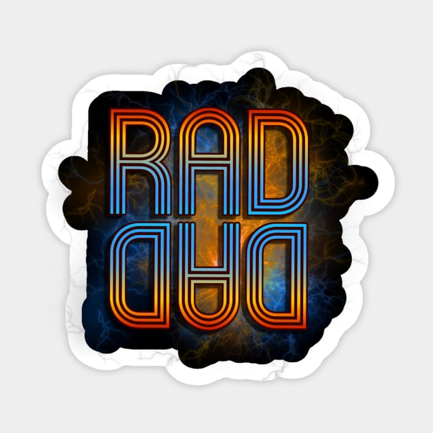 Retro Rad Dad Sticker by AlondraHanley